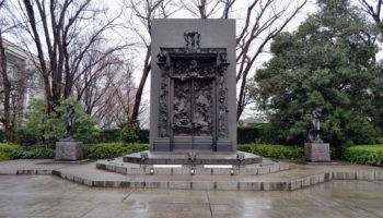 Auguste Rodin's The Gate of Hell outside The National Museum of Western Art in Ueno, Tokyo.