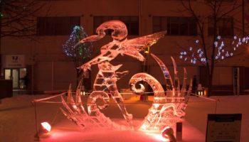 Spring fairy sculpture at 45th Asahikawa Winter Festival