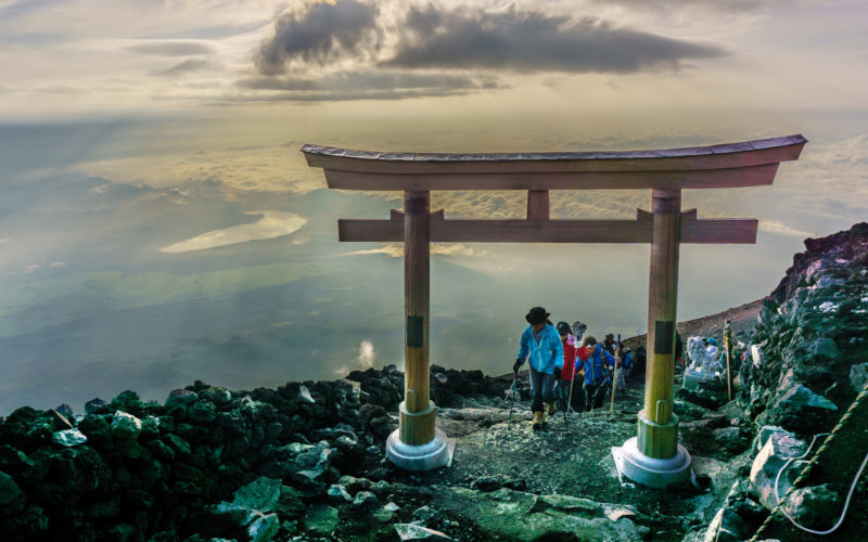 Mount Fuji in Yamanashi Prefecture, Japan.