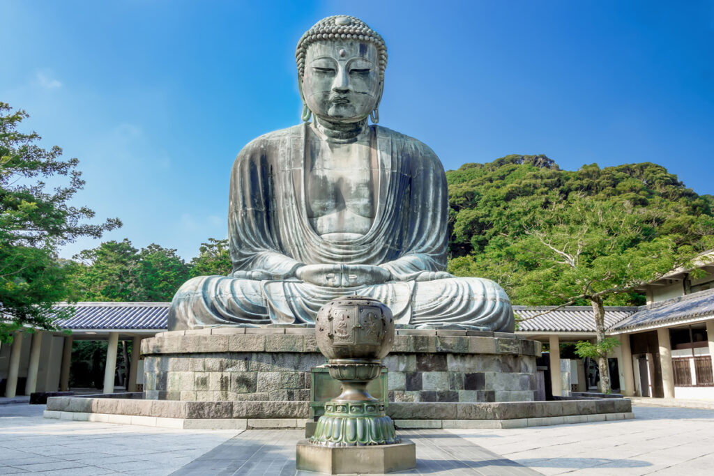 Daibutsu. The Great Buddha of Kotokuin Temple in Kamakura