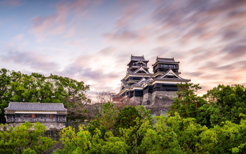 Kumamoto, Japan at Kumamoto Castle.