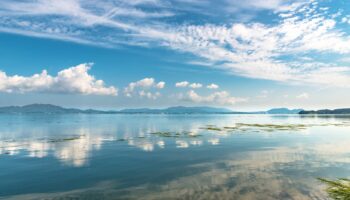 Scenery of Lake Shinji in Shimane