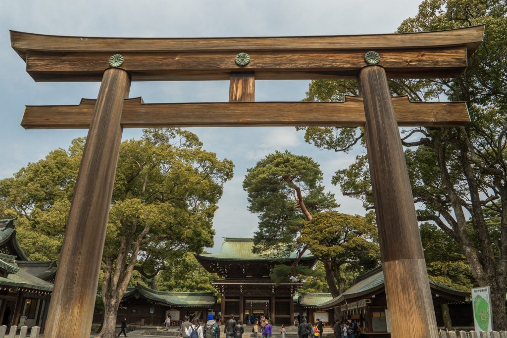 Torii gate at Meiji Jingu