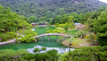 Ritsurin Garden in Takamatsu, Shikoku, Japan