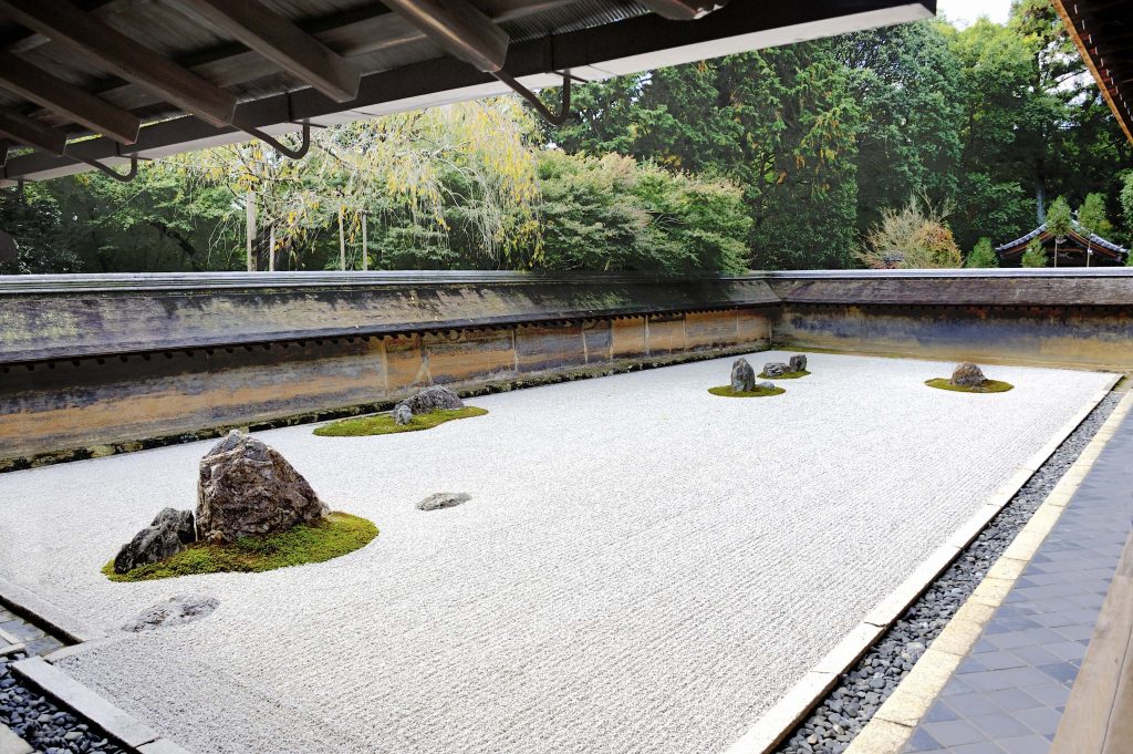 Zen Rock Garden in Ryoanji Temple