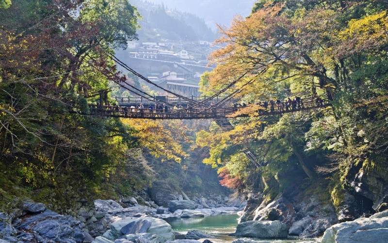 Iya valley and Kazurabashi vine bridge, Tokushima Prefecture